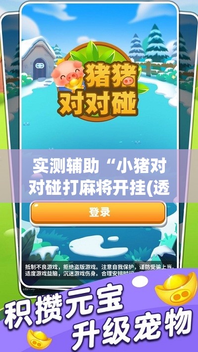 实测辅助“小猪对对碰打麻将开挂(透视)	”开挂辅助脚本+详细开挂安装教程