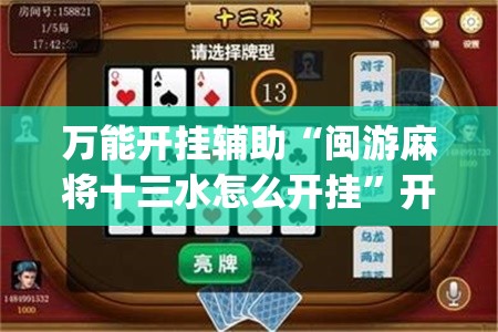 万能开挂辅助“闽游麻将十三水怎么开挂”开挂(透视)辅助神器