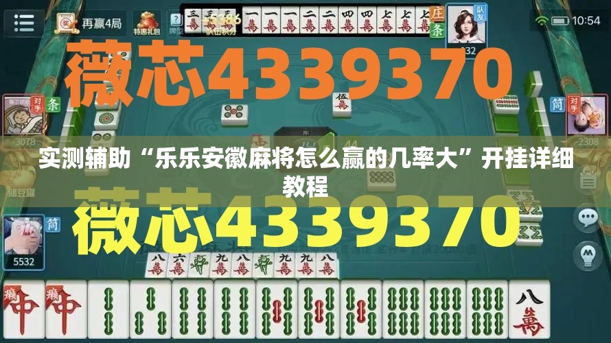 实测辅助“乐乐安徽麻将怎么赢的几率大”开挂详细教程