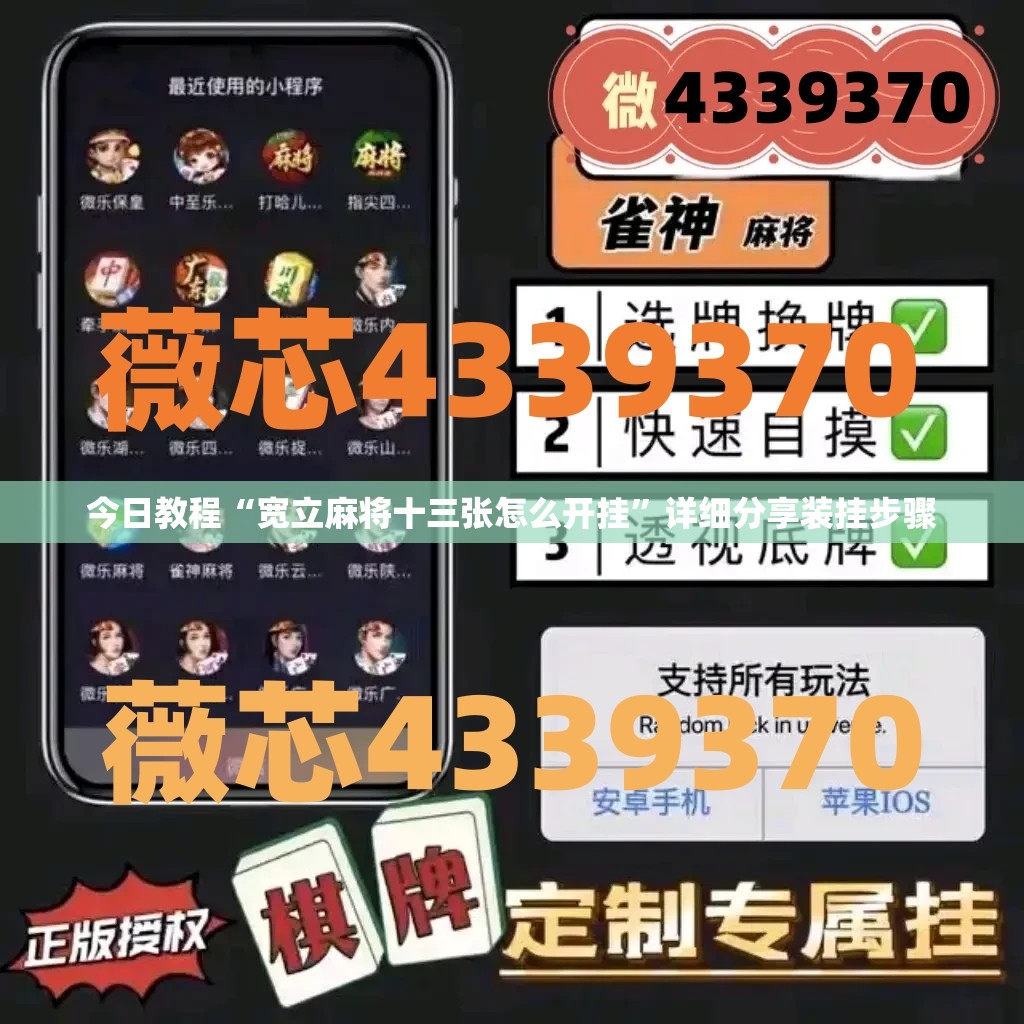 今日教程“宽立麻将十三张怎么开挂”详细分享装挂步骤