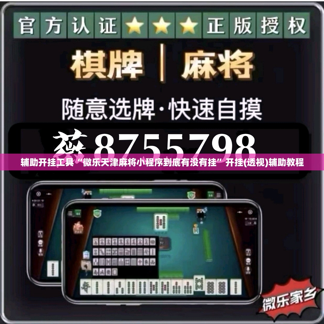 辅助开挂工具“微乐天津麻将小程序到底有没有挂”开挂(透视)辅助教程