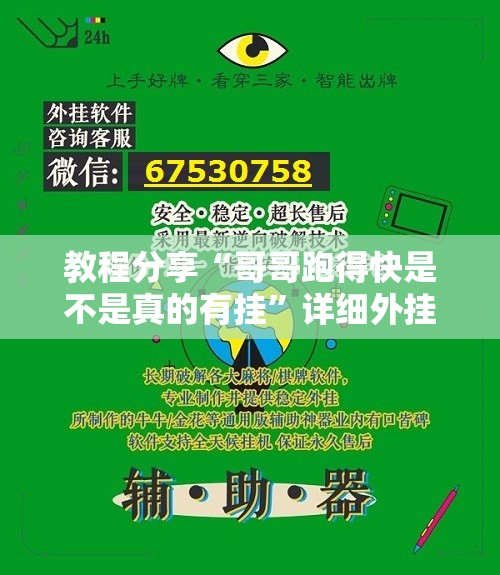 教程分享“哥哥跑得快是不是真的有挂”详细外挂透视辅助软件教程