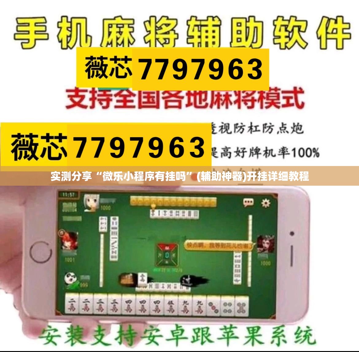 实测分享“微乐小程序有挂吗”(辅助神器)开挂详细教程