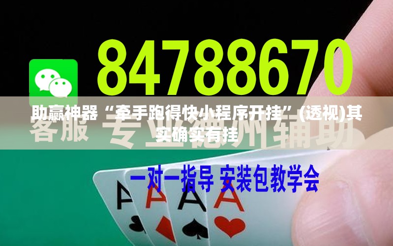 助赢神器“牵手跑得快小程序开挂”(透视)其实确实有挂