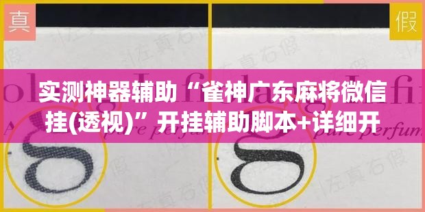实测神器辅助“雀神广东麻将微信挂(透视)	”开挂辅助脚本+详细开挂安装教程