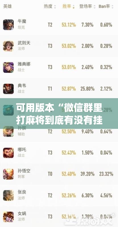可用版本“微信群里打麻将到底有没有挂	”开挂(透视)辅助教程