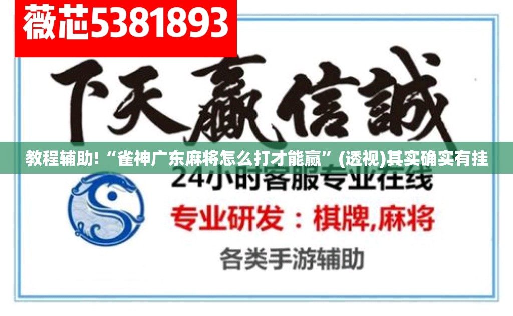 教程辅助!“雀神广东麻将怎么打才能赢”(透视)其实确实有挂