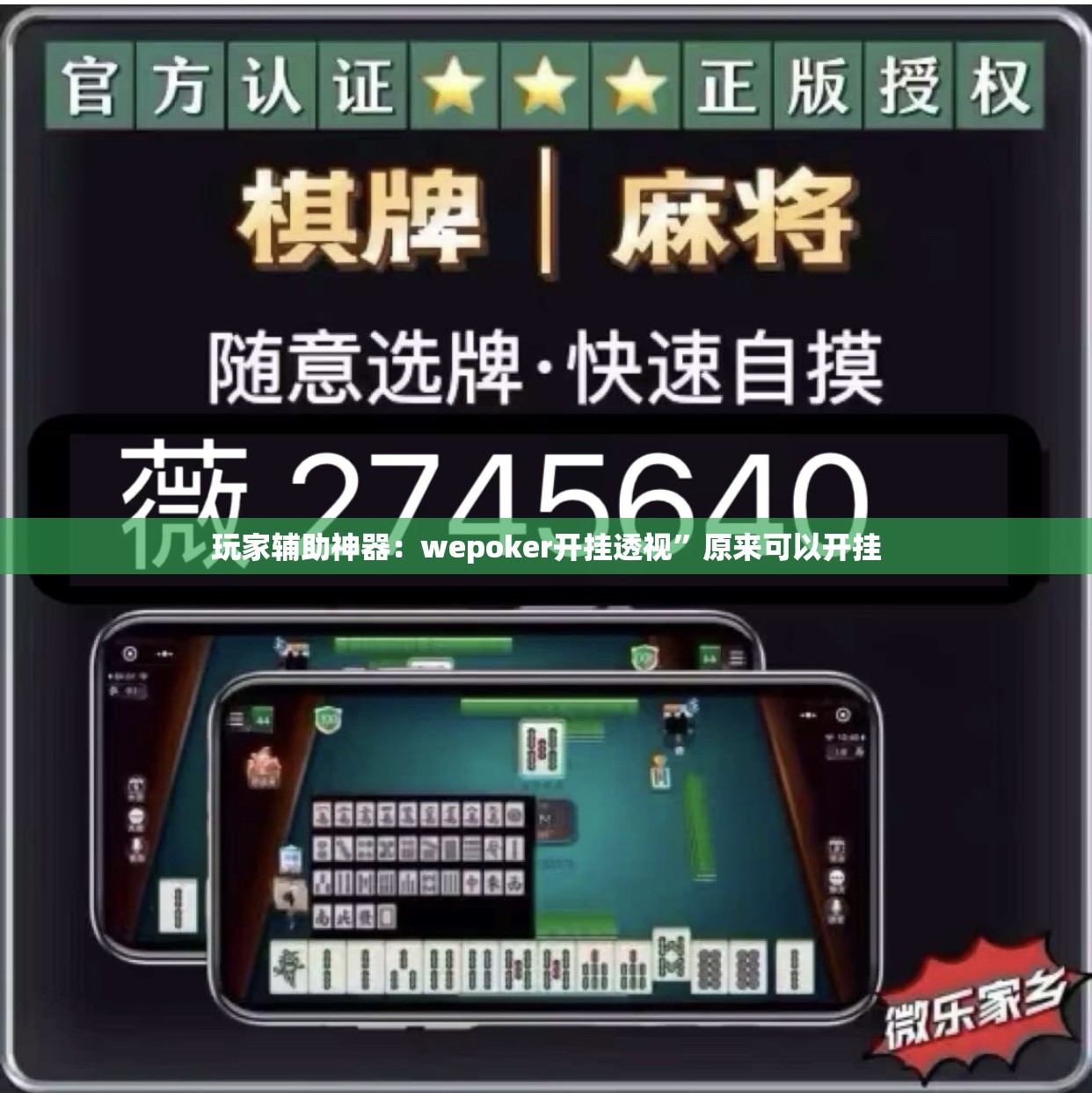 玩家辅助神器：wepoker开挂透视”原来可以开挂