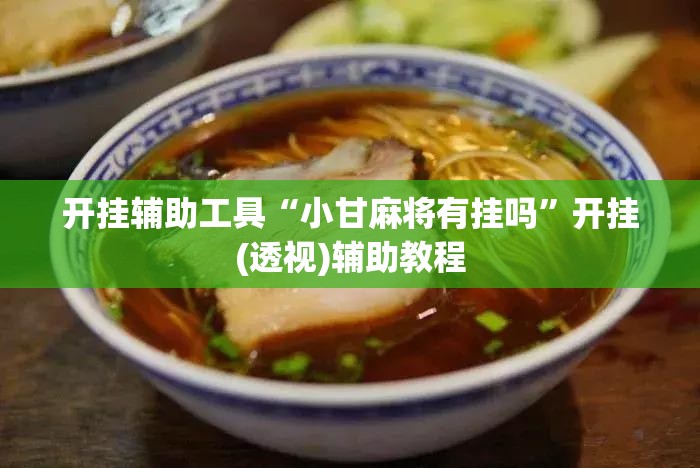 开挂辅助工具“小甘麻将有挂吗”开挂(透视)辅助教程