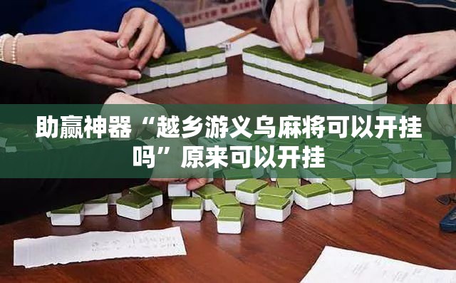 助赢神器“越乡游义乌麻将可以开挂吗”原来可以开挂