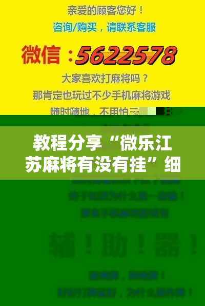 教程分享“微乐江苏麻将有没有挂”细辅助教程分享