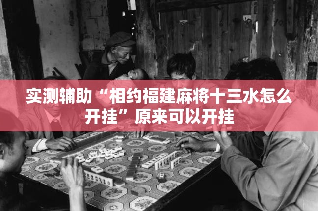 实测辅助“相约福建麻将十三水怎么开挂”原来可以开挂
