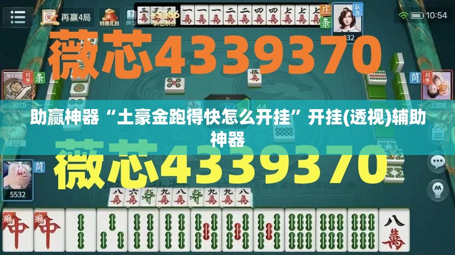 助赢神器“土豪金跑得快怎么开挂”开挂(透视)辅助神器