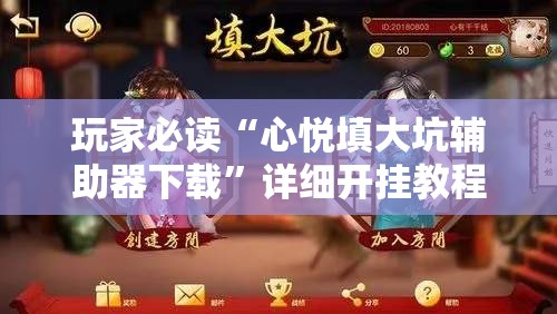 玩家必读“心悦填大坑辅助器下载”详细开挂教程