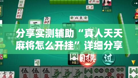 分享实测辅助“真人天天麻将怎么开挂”详细分享装挂步骤