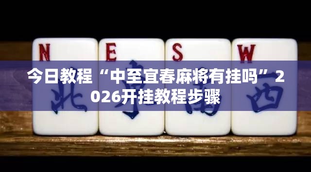 今日教程“中至宜春麻将有挂吗”2026开挂教程步骤
