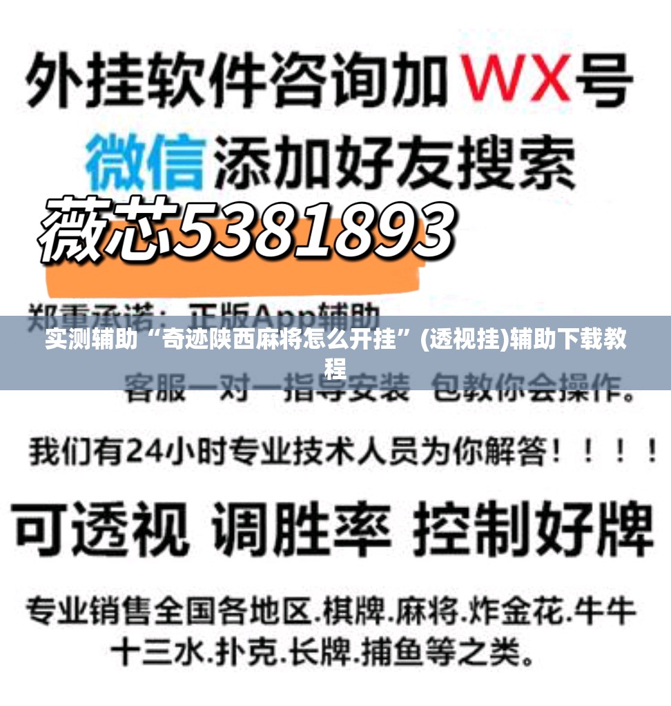 实测辅助“奇迹陕西麻将怎么开挂	”(透视挂)辅助下载教程
