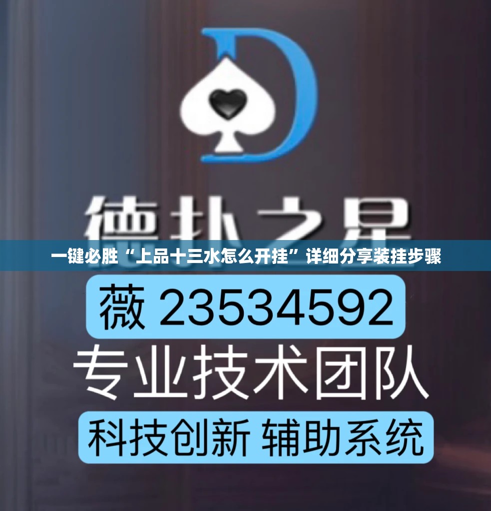 一键必胜“上品十三水怎么开挂	”详细分享装挂步骤