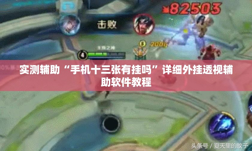 实测辅助“手机十三张有挂吗”详细外挂透视辅助软件教程