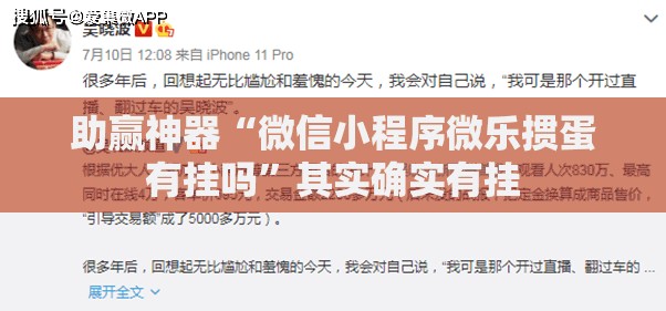助赢神器“微信小程序微乐掼蛋有挂吗”其实确实有挂