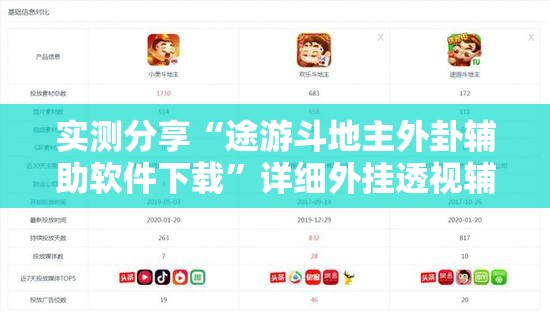 实测分享“途游斗地主外卦辅助软件下载	”详细外挂透视辅助软件教程