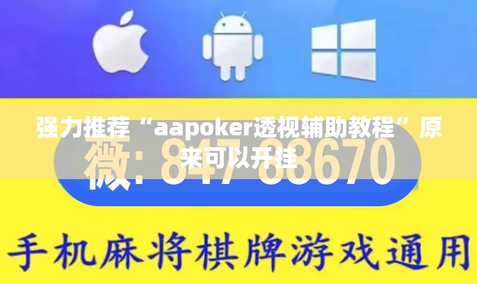 强力推荐“aapoker透视辅助教程”原来可以开挂