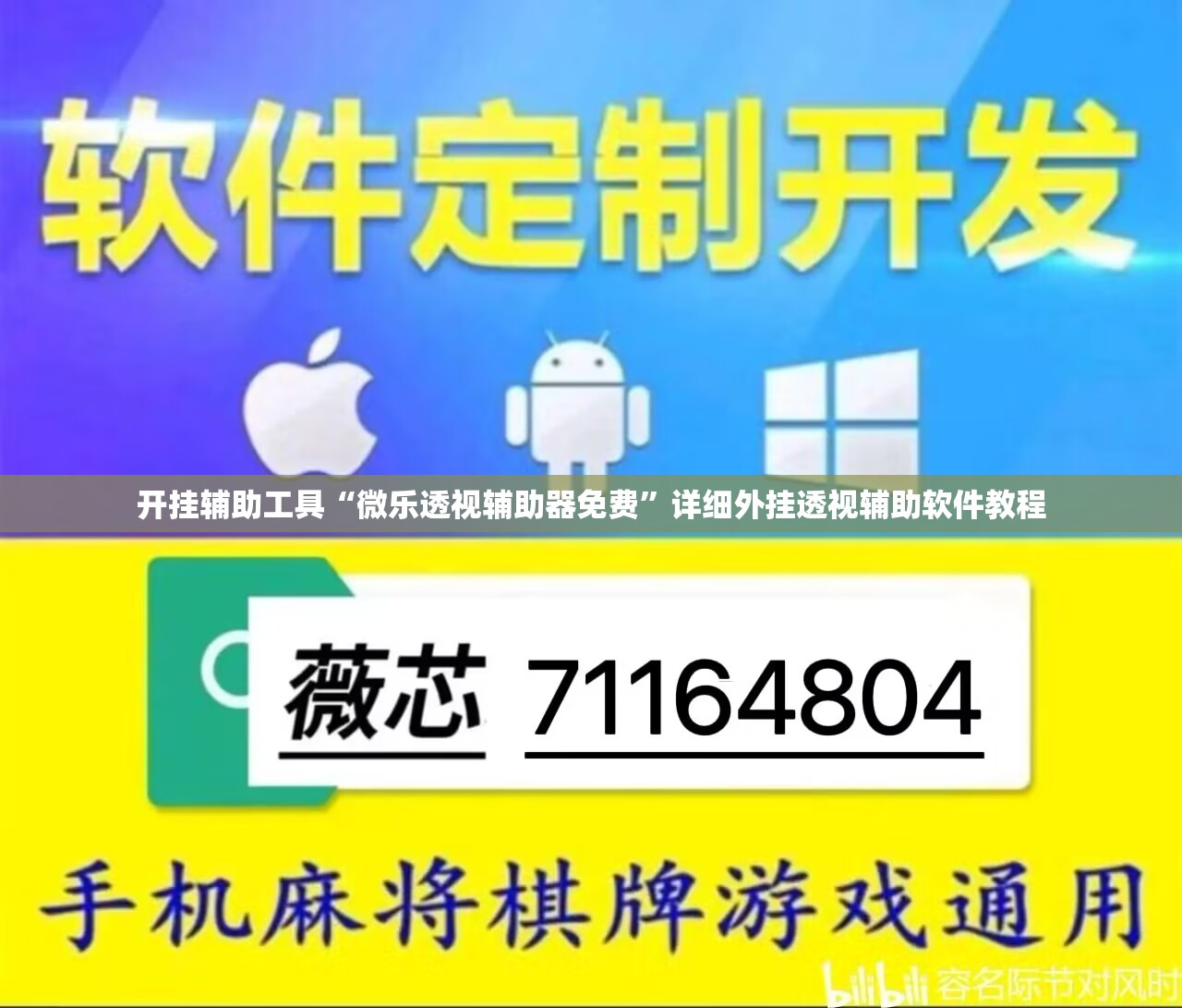 开挂辅助工具“微乐透视辅助器免费	”详细外挂透视辅助软件教程