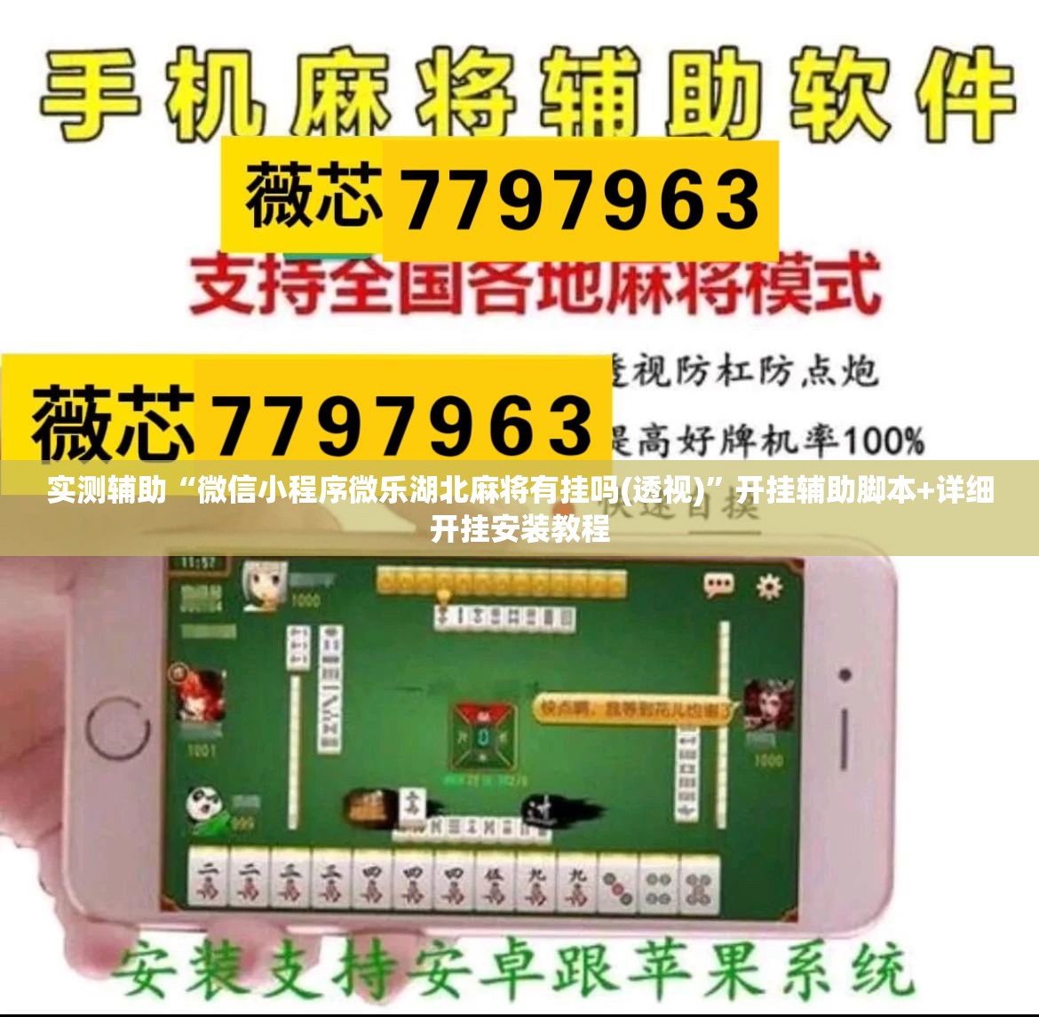 实测辅助“微信小程序微乐湖北麻将有挂吗(透视)”开挂辅助脚本+详细开挂安装教程