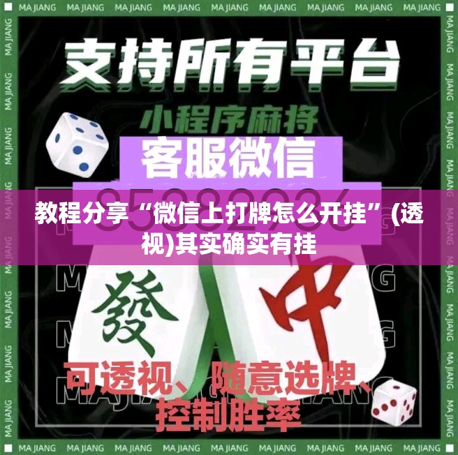 教程分享“微信上打牌怎么开挂”(透视)其实确实有挂