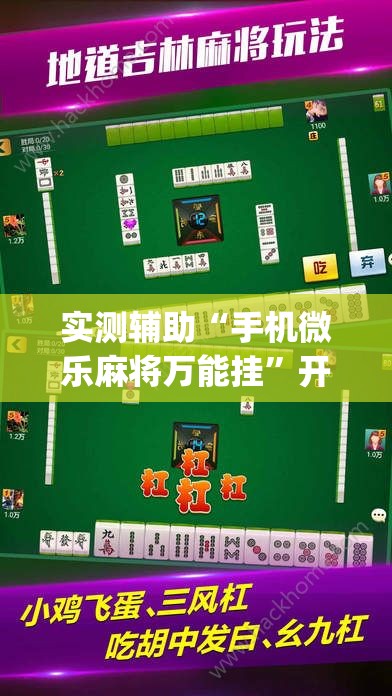 实测辅助“手机微乐麻将万能挂	”开挂(透视)最新辅助详细