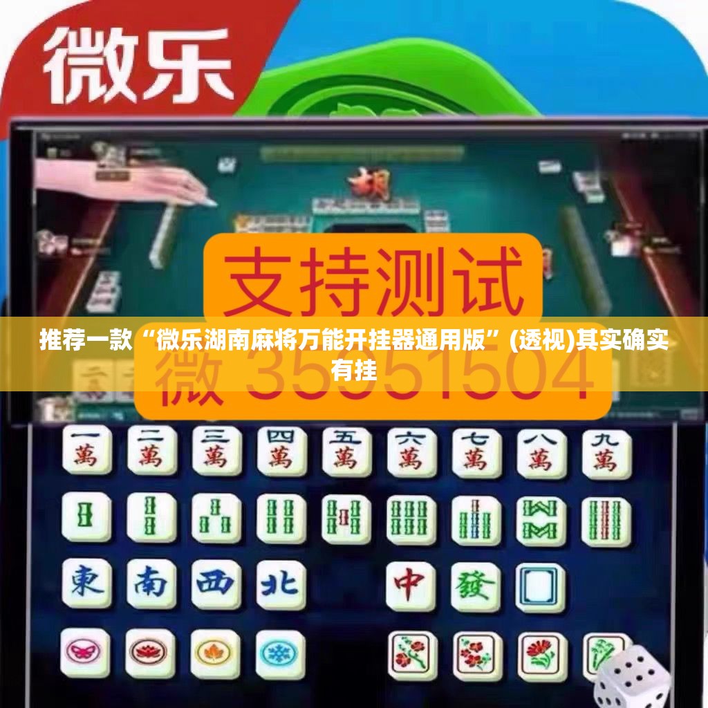推荐一款“微乐湖南麻将万能开挂器通用版	”(透视)其实确实有挂