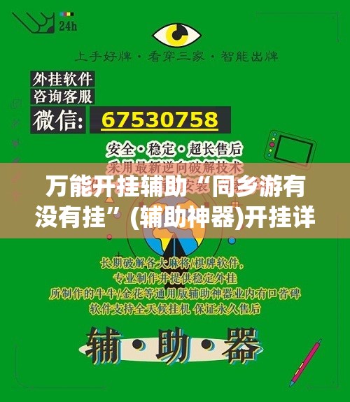 万能开挂辅助“同乡游有没有挂”(辅助神器)开挂详细教程
