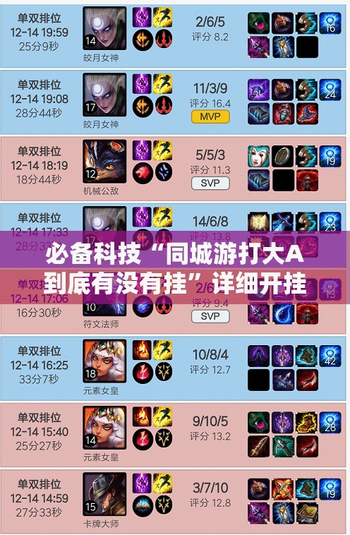 必备科技“同城游打大A到底有没有挂”详细开挂教程