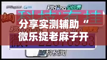 分享实测辅助“微乐捉老麻子开挂辅助器通用版	”详细开挂教程