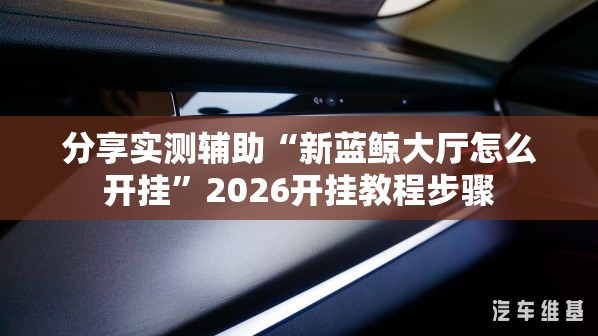 分享实测辅助“新蓝鲸大厅怎么开挂”2026开挂教程步骤