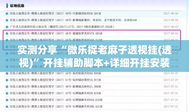 实测分享“微乐捉老麻子透视挂(透视)	”开挂辅助脚本+详细开挂安装教程