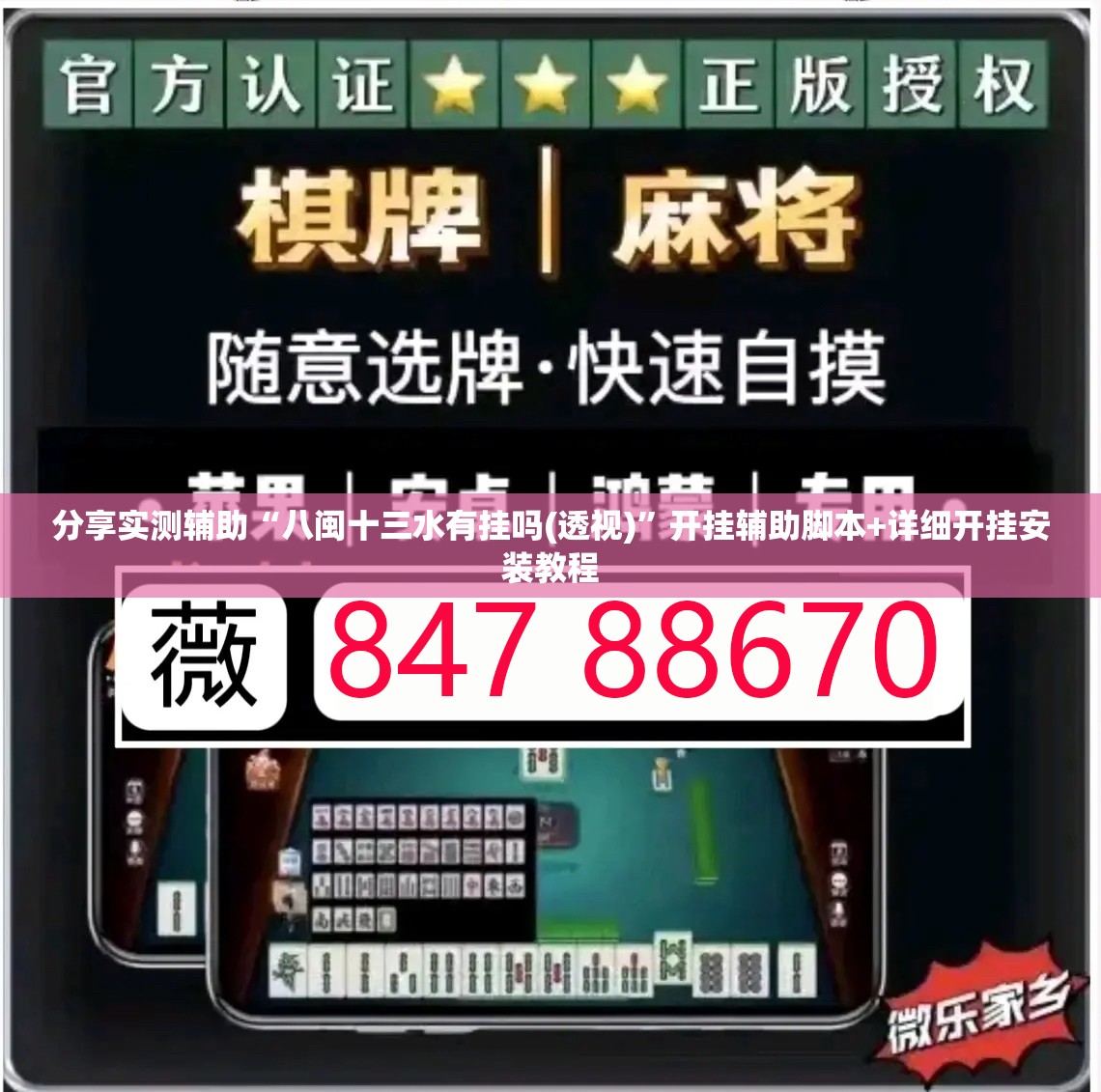 分享实测辅助“八闽十三水有挂吗(透视)”开挂辅助脚本+详细开挂安装教程