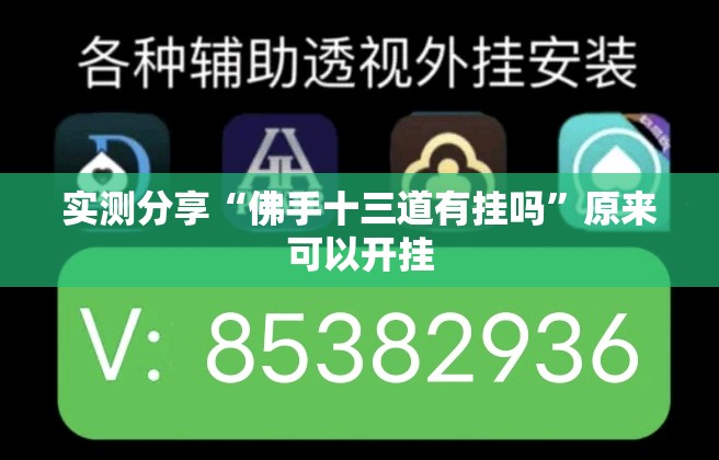 实测分享“佛手十三道有挂吗”原来可以开挂